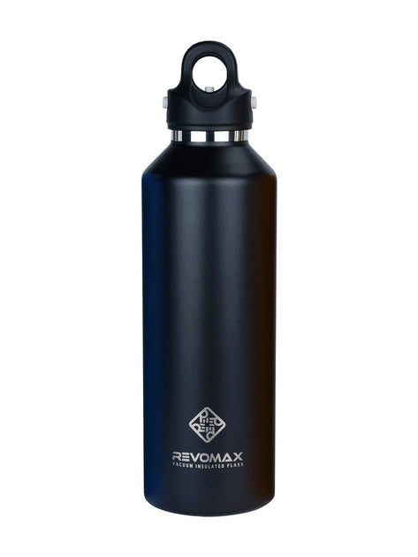  Thermos with button cap and cup 1000 ml dark blue